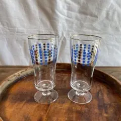 ✳︎ヴィンテージ✳︎昭和レトロ✳︎足付きグラス2個セット✳︎