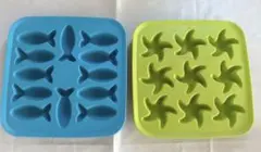 イケアIKEAシリコンアイストレー２個＊製氷魚サカナヒトデ型抜きのサムネイル