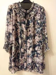 新品未使用♡ローズティアラ♡薔薇柄切替えワンピース♡46 Rose tiara 花柄ワンピース 46 - メルカリ