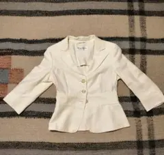 Max Mara マックスマーラ リネン100% テーラードジャケット 白