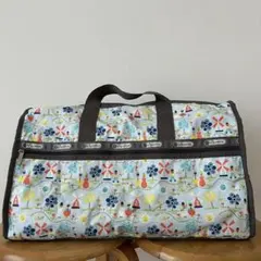 LeSportsac ボストンバッグ ポーチ付き 花と風車プリント