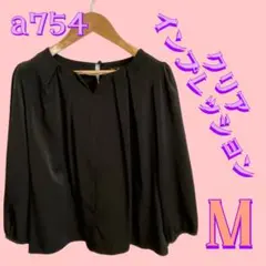 クリアインプレッション　ブラウス　M 黒のサムネイル