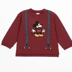 プティマイン　ミッキー/サスペンダーロンT 100サイズ