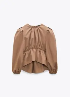 ZARA パフスリーブシャツ M