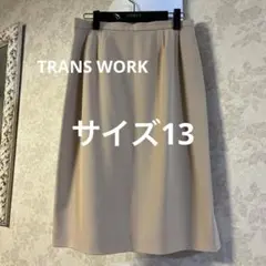 美品　トランスワークワーク　ミモレ丈スカート　サイズ13 日本製のサムネイル