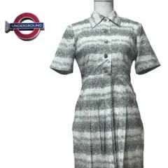 ヴィンテージ古着★シャツワンピース★花柄★総柄★レトロボタン★昭和レトロ★