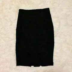 RANDA ランダ レース 刺繍 タイト スカート ブラック S【D2-51】のサムネイル