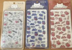 新品 NEKO ぷくぷくキャンディシール ねこ 立体シール ぷくぷくシール3点
