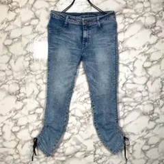 Levi’s Jeggins リーバイス　（M）　裾シャーリングレギンスデニムのサムネイル