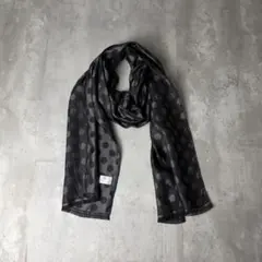 日本製 Paul Smith 水玉柄 ドット柄 シルクレーヨン ストール 黒のサムネイル