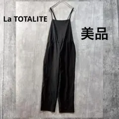 ラトータリテ キャミサロペット オールインワン 黒　日本製　美品　ウエストゴムのサムネイル