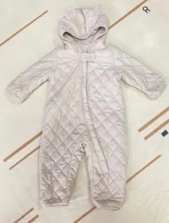 【値下げ】UNIQLO ユニクロ　ウォームパテッドオールインワン　クマ耳　70