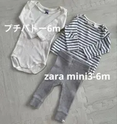プチバトー 長袖 ロンパース