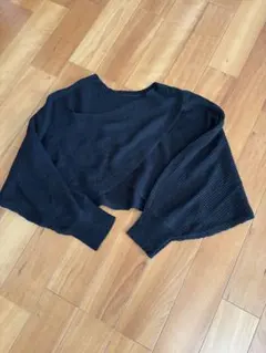 未使用　ニットカシュクールトップス