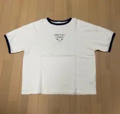 ★【niko and...】半袖Tシャツ ホワイト×ラインネイビー サイズ③M★