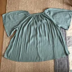 グリーン 半袖チュニック　ハニーズ