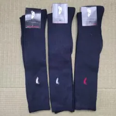 リブ編みネイビーソックス レディース 22-24cm