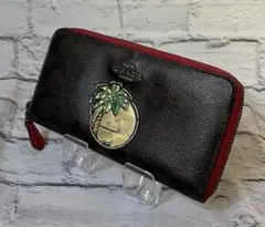 美品✨コーチ 長財布 ジップ ウォレット PVC ハワイアンパーム ボタニカル柄 COACH - 美品✨コーチ 長財布 ジップ ウォレット PVC ハワイアンパーム