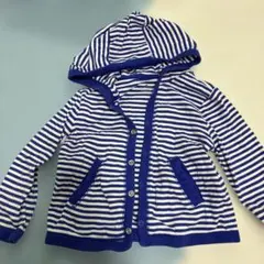 babyGap ストライプ フード付きカーディガン 80cm