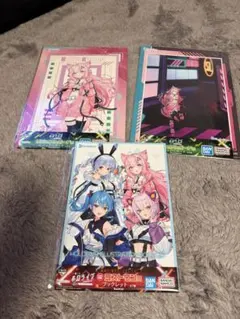 ホロライブ　アクリルスタンドとカードセット　兎田ぺこら　星街すいせい　猫又おかゆ