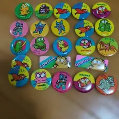 ゴジラキャラクター缶バッジセット 1984年製