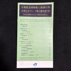 JR西日本グループ 株主優待割引券　京都鉄道博物館 入館割引券など