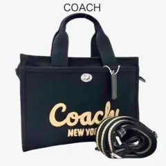 COACH コーチ カーゴ 2WAYトート ハンドバッグ ブラック系