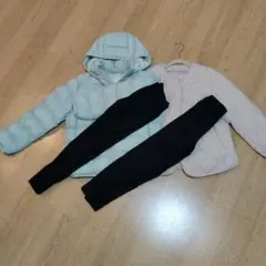 4点セット　まとめ売り　ユニクロ　中綿　ジャケット　レギンス　130　お買い得