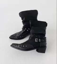 archive PISTOL STAR y2k swag 黒本革ブーツ - メルカリ