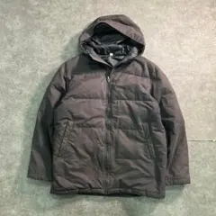 6w1【UNIQLO】フルジップ　ダウンジャケット　黒　モード　古着