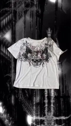 ドクロtシャツsk8 y2k 平成 グランジ 地雷