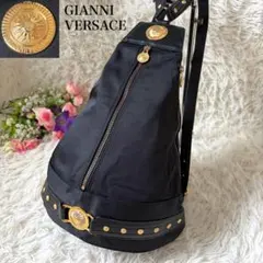 ジャンニヴェルサーチ メデューサロゴ バックパック レザーリュック 本