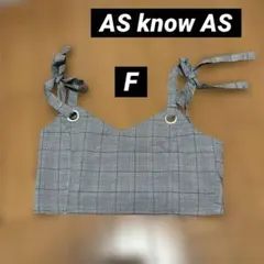 ASknow ASチェック柄リボン結びキャミソールのサムネイル