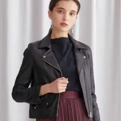 STUDIOUS (ステュディオス) 本革ライダースジャケット レディース