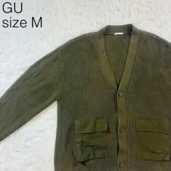 GU ジーユー メンズ トップス カーディガン ミリタリーテイスト M【252】のサムネイル