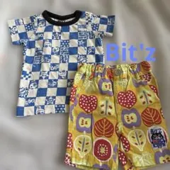 Bit'z チェック柄Tシャツ と可愛い柄のパンツセット 80のサムネイル
