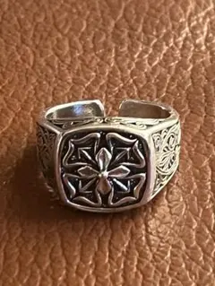 L*E様 シルバー 925 メキシカンジュエリーヴィンテージリング装飾的な彫刻入