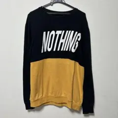 NOTHING プリント クルーネック トレーナー