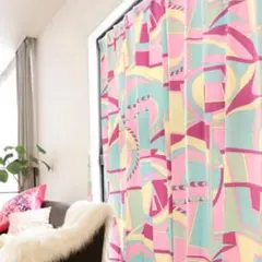 【Rady】遊園地マーブル柄カーテン200サイズ