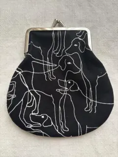 marimekko 犬イラスト がま口　ポーチ