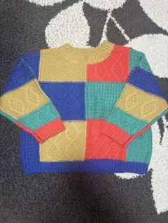 【値下げ中】RODEO CROWNS パッチワークニットセーター