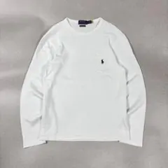 ポロラルフローレン カスタムスリムフィット 長袖tシャツ ホワイト XS ロンT