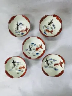 美濃焼 古織 双魚文様 輪花皿 5客セット 陶器 - メルカリ
