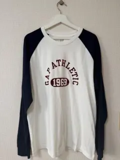 GAP ギャップ ATHLETICロゴ ラグランTシャツ(ユニセックス) L