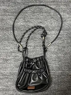 CPCM FUKA's企画PUパラコードギャザーミニショルダーバッグ ブラックのサムネイル