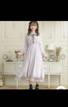 ROJITA♡レースアップロングシフォンワンピ♡