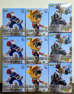 僕のヒーローアカデミア 緑谷 爆豪 轟 XrossLink フィギュア9体セット