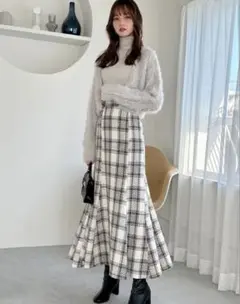 チェック柄ツイードマーメイドスカート[gc230] グレイル GRL