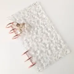 c◎ A6 アクリルバインダー 家計管理簿 かわいい 水流 手帳 収納 チャーム