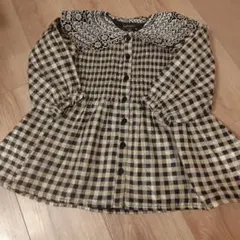 Bonjour チェック柄 ワンピース 2Y